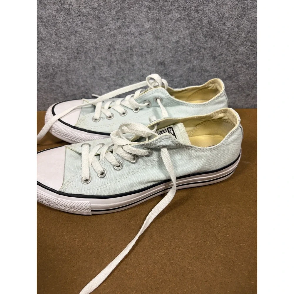 Converse Chuck Taylor AllStar LowTop Mint Green Sneakers 153872F Mens 6 Womens 8 - Picture 6 of 7